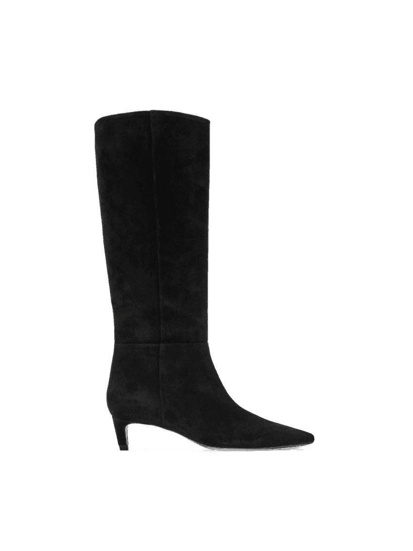 Heeled boots made of leather and suede product image
